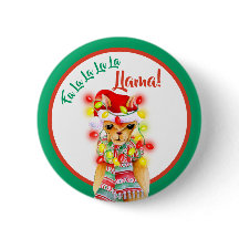 Fa la la la la llama stollig vattenfärgjul jul