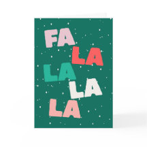 Fa la la la la Söt julhälsningskort