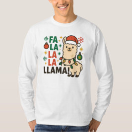 Fa La La La Lama Funny Christmas Llama Men’s t T Shirt