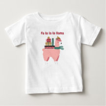 Fa la la la lama höjdags baby t-shirt