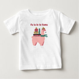 Fa la la la lama höjdags baby t-shirt