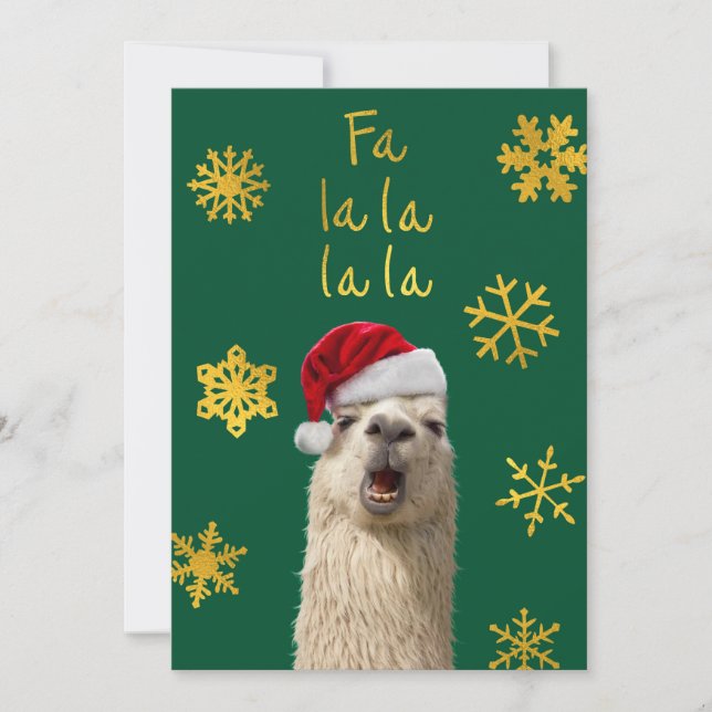 Fa La La La Lama Inbjudningar (Framsida)