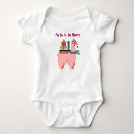Fa la la la lama semester baby body overall t shirt