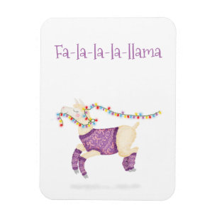Fa-la-la-la-lama söt julmagnet magnet
