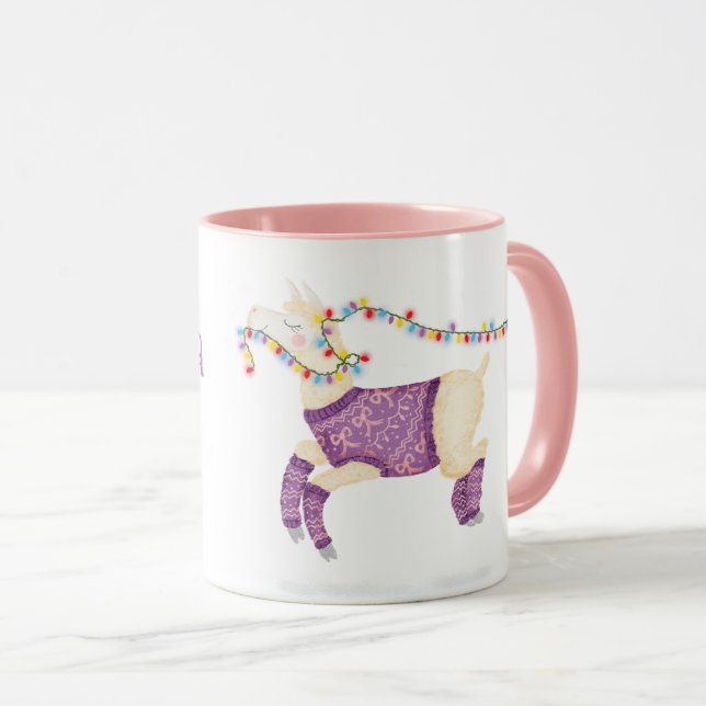 Fa-la-la-la-llama cute Christmas mug Mugg (Framsida höger)
