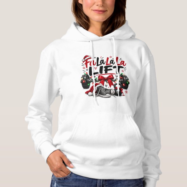 Fa La La La Lyft Jul Styrketräning T Shirt (Framsida)