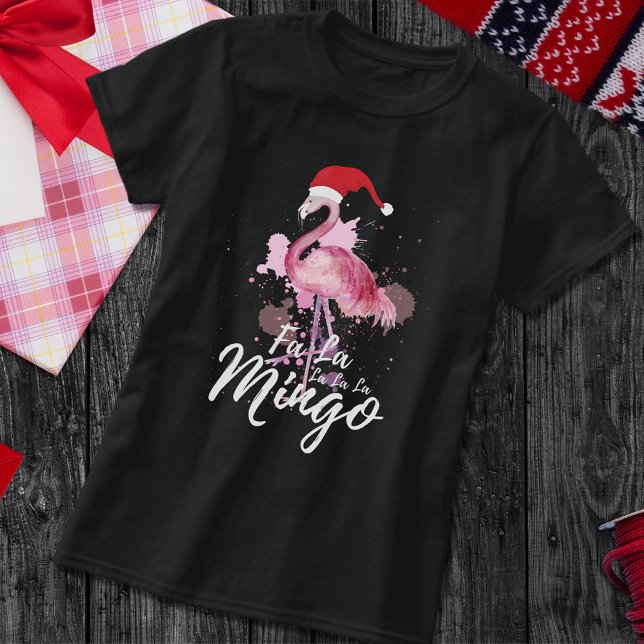 Fa la la la Mingo Flamingo Julens Roligt T Shirt (Skapare uppladdad)