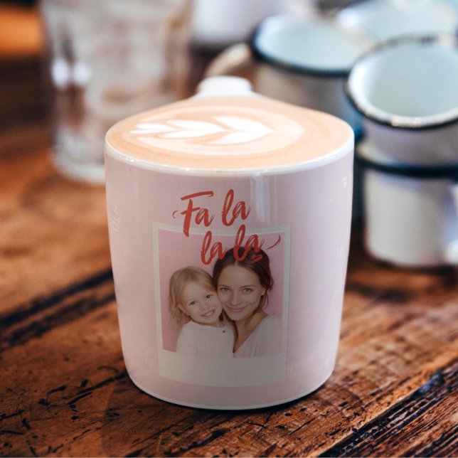 Fa La La La Rosa julbild  Espressomugg (Skapare uppladdad)