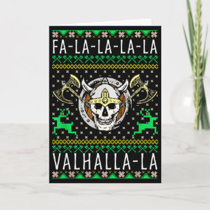 Fa-la-la-la Valhalla-la Viking Gud Ful jul Kort