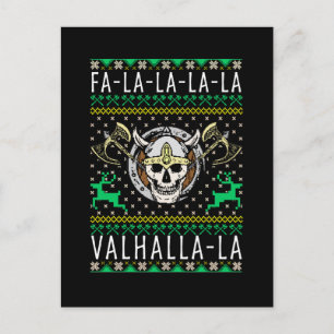 Fa-La-La-La Valhalla-La Viking jul Vykort