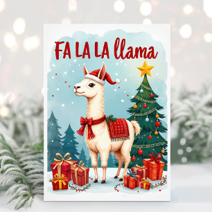 Fa La La Lama julkort