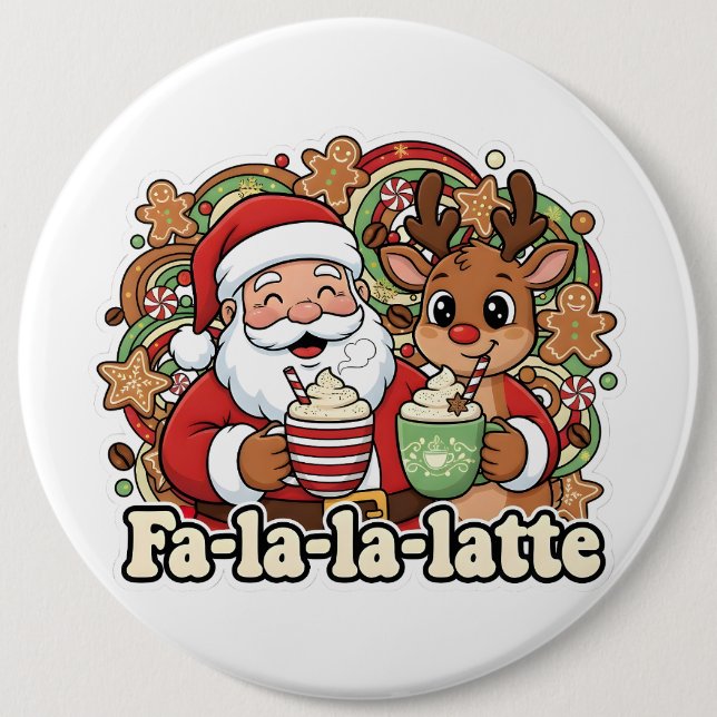 Fa-la-la-Latte Knapp (Framsida)