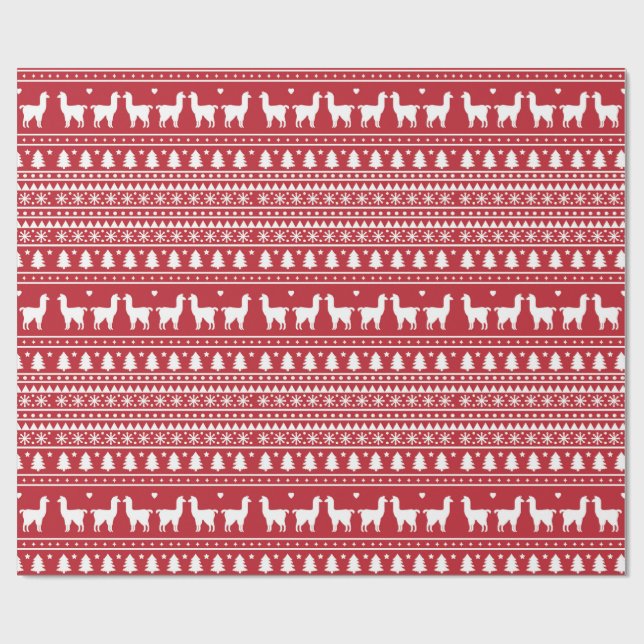 Fa-La-La Llama Christmas Wrapping Paper Presentpapper (Platt)