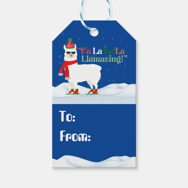 Fa La La LLama-julen Sång Presentetikett (Framsidan)