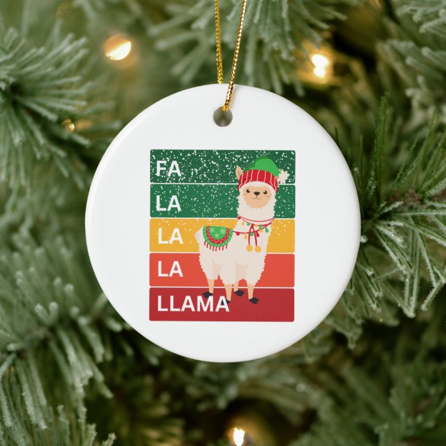 FA LA LA LLAMA JULGRANSPRYDNAD KERAMIK (Träd)