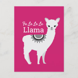 "Fa La La Llama"-vykort för Helgdag Helg Vykort