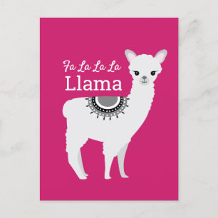 "Fa La La Llama"-vykort för Helgdag Helg Vykort
