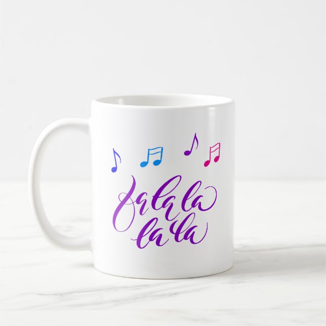 Fa la la Musikälskare Holiday Kaffemugg (Vänster)