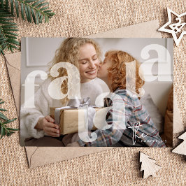 Fa La La Overlay Typografi' Foto Julkort