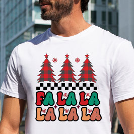 Fa la la Retro Groovy Juli-Helgdagar T Shirt