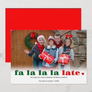 Fa la la sent för sent julkort