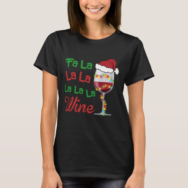 Fa_La_La_Vin_julen_Vin_Glass T Shirt (Framsida)