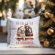 FA LA LABRADOR HUND RED LASTBIL HÅRIG CHRISTMAS