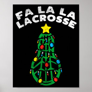 Fa La Lacrosse Roligt Jul Lax Spelare Målvakt T Poster