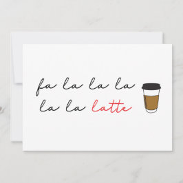 Fa la latte latte Funny Cafe Business Helgdag Card Julkort