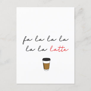 Fa la latte local cafe business Helgdag Card Helg Vykort