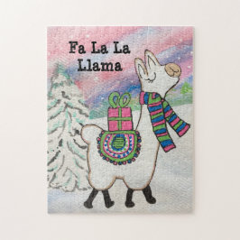 Fa La Llama Cute Modern jul Pussel