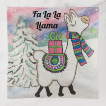 Fa La Llama Cute Whimsical Helgdag