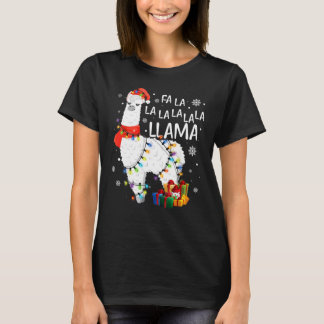 Fa La Llama Finny jul - helgdag T Shirt