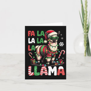 Fa La Llama Funny Llama Juldjuret Lover Kort