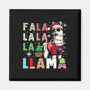 Fa La Llama Funny Llama Juldjuret Lover Magnet