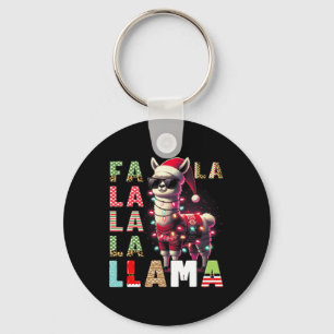 Fa La Llama Funny Llama Juldjuret Lover Nyckelring