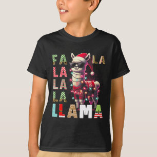 Fa La Llama Funny Llama Juldjuret Lover T Shirt