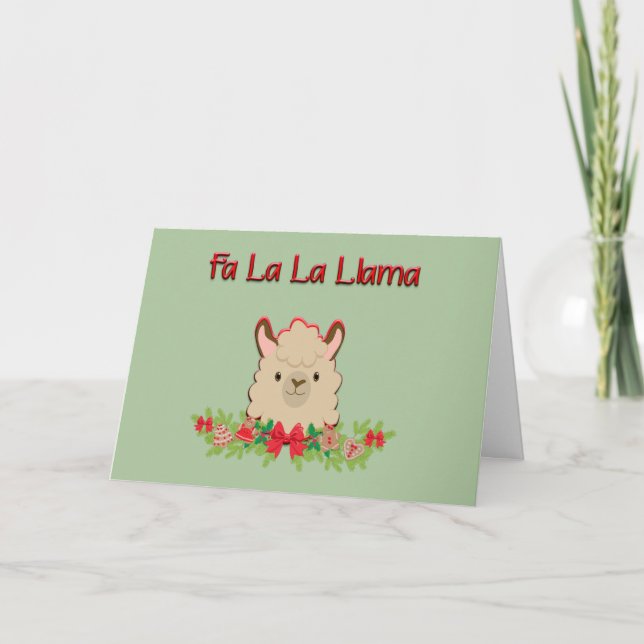 Fa La Llama Helgkort (Framsida)