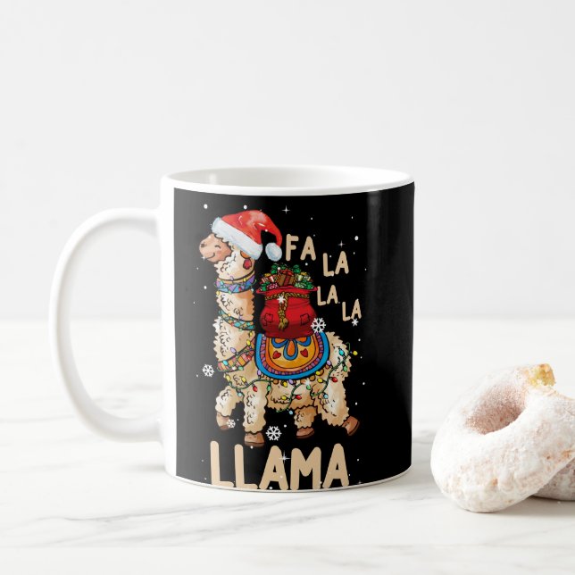 Fa La Llama-julhelgen i La Llama Kaffemugg (Med munk)