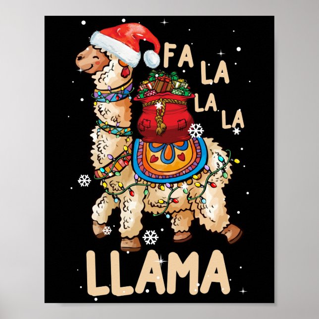 Fa La Llama-julhelgen i La Llama Poster (Framsidan)