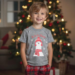Fa La Llama | Mysigt Warm Winter Llama-jul T Shirt<br><div class="desc">Fira den magiska och festliga julhelgen med vår julklädsel. Utformningen visar vår handdragna festliga, mysiga och varma vintern lama-djurillustration med lamamat i en varm, mysigt, stickad vinter-hatt och halsduk. "Fa La Llama" visas med teckningen i en röd skripttypografi med fallande vitt snöflingor. Den omvända sidan har en enda vit snöflake...</div>