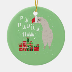 Fa La Llama Shirt - Llama-julen Julgransprydnad Keramik