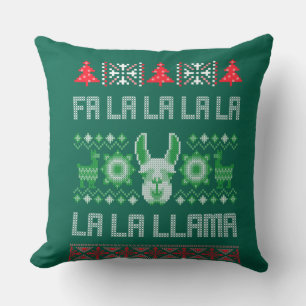 Fa La Llama Shirt - Ugly jul Sweater Llam Kudde