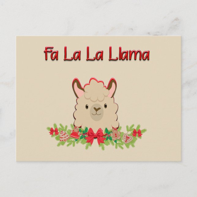 Fa La Llama Vykort (Framsida)