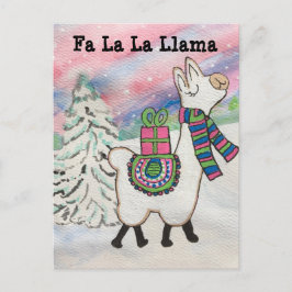 Fa La Llama Whimsical jul Vykort