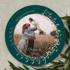 Fa La Magic Guld jul jul Sång Sång 1 Foto Julkort