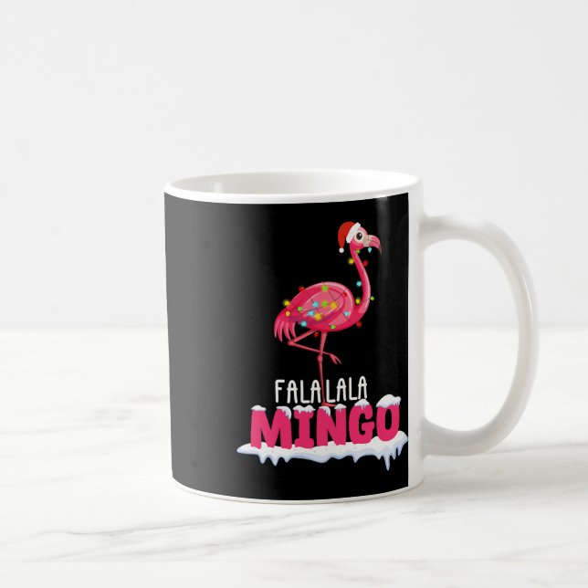 Fa La Mingo Flamingo jul Cute Red Hat Kaffemugg (Höger)