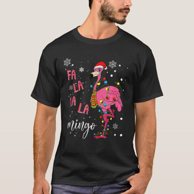 Fa La Mingo Santa Hat-julen T Shirt (Framsida)