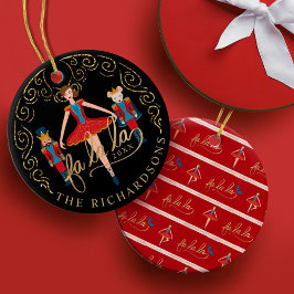 Fa La Nutcracker Ballet Jultecken Julgransprydnad Keramik