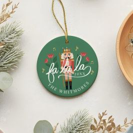 Fa La Nutcracker jul Argyle Diamond Photo Julgransprydnad Keramik